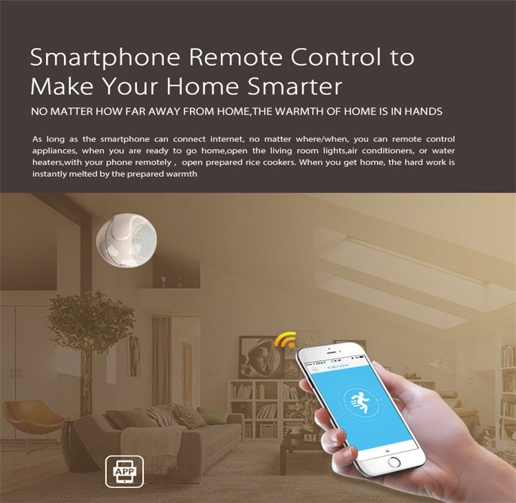 NEO NAS-PD01W Wireless WiFi PIR Detector Motion Sensor, Support Android / IOS systems & Ultra-bright Red LED NEO NAS-PD01W Wireless WiFi PIR Detector Motion Sensor, Support Android / IOS systems & Ultra-bright Red LED